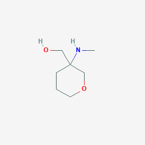molecular formula C7H15NO2 B13622416 [3-(Methylamino)tetrahydropyran-3-yl]methanol 