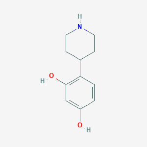 molecular formula C11H15NO2 B13622432 4-(Piperidin-4-YL)benzene-1,3-diol 