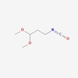 molecular formula C6H11NO3 B13622459 3-Isocyanato-1,1-dimethoxypropane CAS No. 1211507-34-4