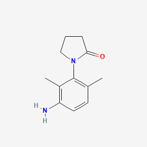molecular formula C12H16N2O B13622480 1-(3-Amino-2,6-dimethylphenyl)pyrrolidin-2-one CAS No. 69131-45-9