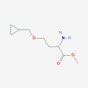 molecular formula C9H17NO3 B13622481 Methyl o-(cyclopropylmethyl)homoserinate 