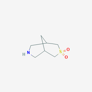 molecular formula C7H13NO2S B13622482 3lambda6-Thia-7-azabicyclo[3.3.1]nonane-3,3-dione 