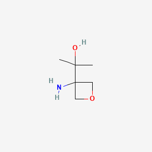 molecular formula C6H13NO2 B13622483 2-(3-Aminooxetan-3-yl)propan-2-ol 