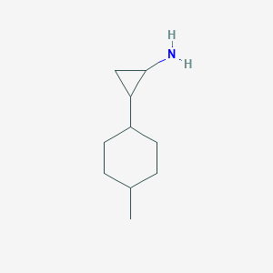 molecular formula C10H19N B13622494 2-(4-Methylcyclohexyl)cyclopropan-1-amine 
