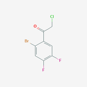 molecular formula C8H4BrClF2O B13622506 1-(2-Bromo-4,5-difluorophenyl)-2-chloroethan-1-one 