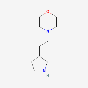 molecular formula C10H20N2O B13622519 4-(2-(Pyrrolidin-3-yl)ethyl)morpholine 