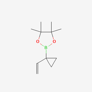 molecular formula C11H19BO2 B13622523 2-(1-Ethenylcyclopropyl)-4,4,5,5-tetramethyl-1,3,2-dioxaborolane 