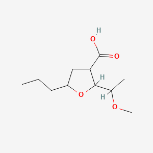 molecular formula C11H20O4 B13622541 2-(1-Methoxyethyl)-5-propyloxolane-3-carboxylic acid 