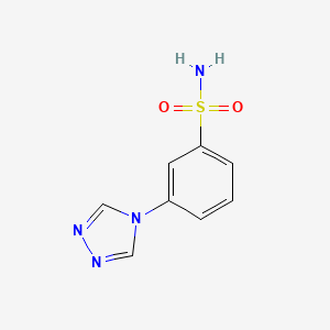 molecular formula C8H8N4O2S B13622564 3-(4h-1,2,4-Triazol-4-yl)benzenesulfonamide 