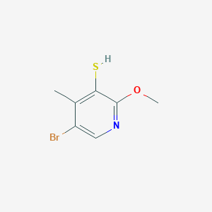 molecular formula C7H8BrNOS B13622569 5-Bromo-2-methoxy-4-methylpyridine-3-thiol 