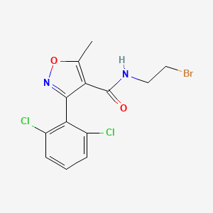 molecular formula C13H11BrCl2N2O2 B1362257 N4-(2-Bromoethyl)-3-(2,6-dichlorophenyl)-5-methylisoxazole-4-carboxamide CAS No. 218456-06-5