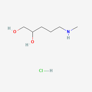 molecular formula C6H16ClNO2 B13622584 5-(Methylamino)pentane-1,2-diol hydrochloride 