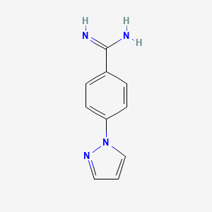 molecular formula C10H10N4 B13622589 4-(1h-Pyrazol-1-yl)benzimidamide 