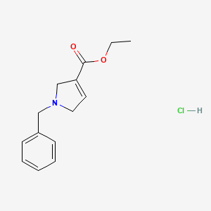 molecular formula C14H18ClNO2 B13622606 ethyl1-benzyl-2,5-dihydro-1H-pyrrole-3-carboxylatehydrochloride 