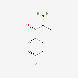 molecular formula C9H10BrNO B13622614 2-Amino-1-(4-bromophenyl)propan-1-one CAS No. 408350-88-9