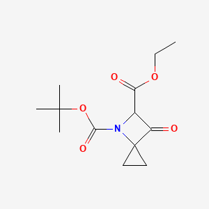 molecular formula C13H19NO5 B13622625 4-Tert-butyl 5-ethyl 6-oxo-4-azaspiro[2.3]hexane-4,5-dicarboxylate 