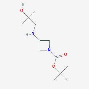 molecular formula C12H24N2O3 B13622629 Tert-butyl3-[(2-hydroxy-2-methylpropyl)amino]azetidine-1-carboxylate 