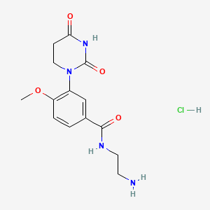 molecular formula C14H19ClN4O4 B13622638 N-(2-aminoethyl)-3-(2,4-dioxo-1,3-diazinan-1-yl)-4-methoxybenzamide hydrochloride 
