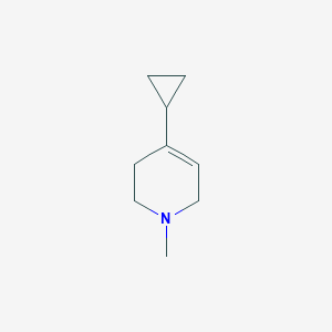 molecular formula C9H15N B136227 4-Cyclopropyl-1-methyl-1,2,3,6-tetrahydropyridine CAS No. 142798-26-3