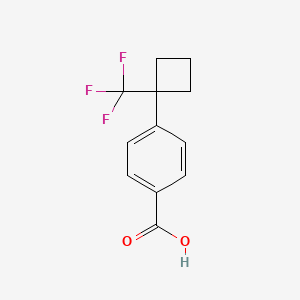 molecular formula C12H11F3O2 B13622710 4-[1-(Trifluoromethyl)cyclobutyl]benzoicacid 