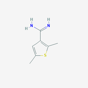 molecular formula C7H10N2S B13622711 2,5-Dimethylthiophene-3-carboximidamide 