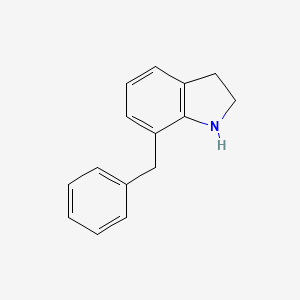 molecular formula C15H15N B13622716 7-Benzylindoline 