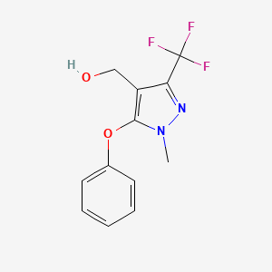 [1-Methyl-5-phenoxy-3-(trifluoromethyl)-1H-pyrazol-4-yl]methanol
