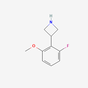 molecular formula C10H12FNO B13622732 3-(2-Fluoro-6-methoxyphenyl)azetidine 