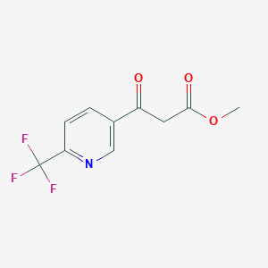 molecular formula C10H8F3NO3 B1362275 Methyl 6-(trifluoromethyl)nicotinoylacetate CAS No. 386704-15-0