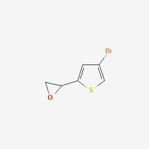 molecular formula C6H5BrOS B13622762 2-(4-Bromothiophen-2-yl)oxirane 