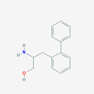 molecular formula C15H17NO B13622805 2-Amino-3-(2-phenylphenyl)propan-1-ol CAS No. 254427-44-6