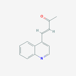 molecular formula C13H11NO B13622863 4-(Quinolin-4-yl)but-3-en-2-one 