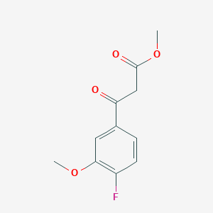 molecular formula C11H11FO4 B13622944 Methyl 3-(4-fluoro-3-methoxyphenyl)-3-oxopropanoate 