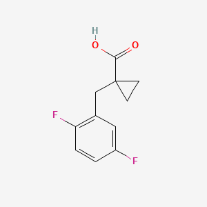 molecular formula C11H10F2O2 B13623057 1-(2,5-Difluorobenzyl)cyclopropane-1-carboxylic acid 