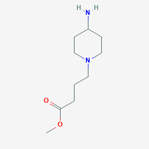 molecular formula C10H20N2O2 B13623074 Methyl 4-(4-aminopiperidin-1-yl)butanoate 