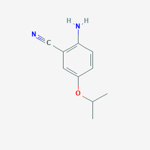 molecular formula C10H12N2O B13623120 2-Amino-5-isopropoxybenzonitrile 