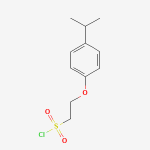 molecular formula C11H15ClO3S B13623167 2-(4-Isopropylphenoxy)ethane-1-sulfonyl chloride 