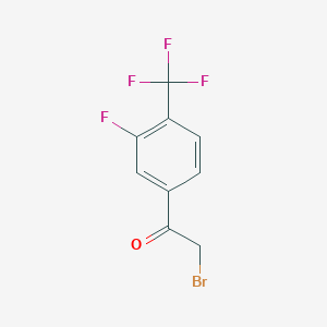 molecular formula C9H5BrF4O B1362317 3-Fluoro-4-(trifluoromethyl)phenacyl bromide CAS No. 544429-22-3