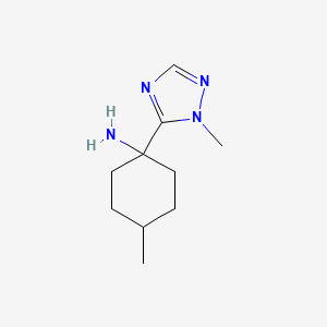 molecular formula C10H18N4 B13623206 4-Methyl-1-(1-methyl-1h-1,2,4-triazol-5-yl)cyclohexan-1-amine 