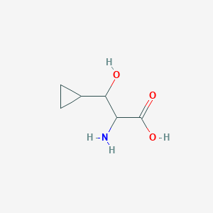 molecular formula C6H11NO3 B13623253 2-Amino-3-cyclopropyl-3-hydroxypropanoic acid 