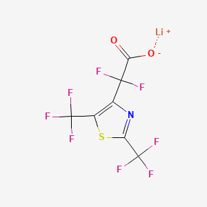 molecular formula C7F8LiNO2S B13623277 Lithium(1+)2-[2,5-bis(trifluoromethyl)-1,3-thiazol-4-yl]-2,2-difluoroacetate 