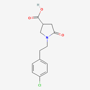 molecular formula C13H14ClNO3 B1362330 1-(4-Chlorophenethyl)-5-oxopyrrolidine-3-carboxylic acid CAS No. 368870-06-8