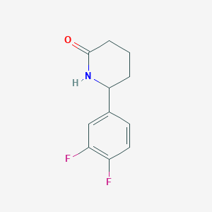 molecular formula C11H11F2NO B13623358 6-(3,4-Difluorophenyl)piperidin-2-one 