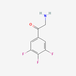 molecular formula C8H6F3NO B13623360 2-Amino-1-(3,4,5-trifluorophenyl)ethan-1-one 