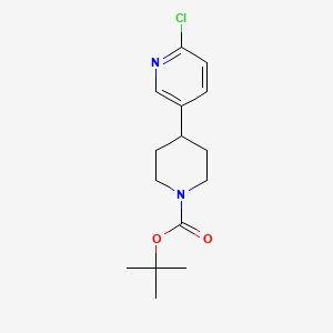 molecular formula C15H21ClN2O2 B13623363 tert-Butyl 4-(6-chloropyridin-3-yl)piperidine-1-carboxylate 
