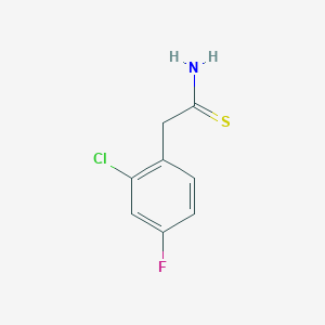 molecular formula C8H7ClFNS B1362337 2-(2-氯-4-氟苯基)乙硫酰胺 CAS No. 306937-36-0