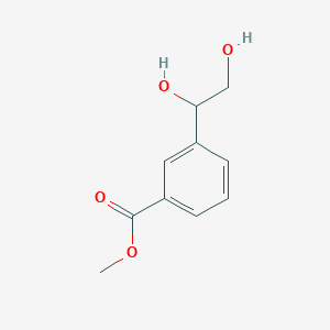 molecular formula C10H12O4 B13623377 Methyl 3-(1,2-dihydroxyethyl)benzoate 