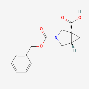 molecular formula C14H15NO4 B13623387 (1R,5S)-3-((Benzyloxy)carbonyl)-3-azabicyclo[3.1.0]hexane-1-carboxylic acid 