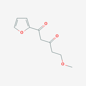molecular formula C10H12O4 B13623394 1-(Furan-2-yl)-5-methoxypentane-1,3-dione 