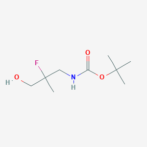 molecular formula C9H18FNO3 B13623453 tert-butylN-(2-fluoro-3-hydroxy-2-methylpropyl)carbamate 